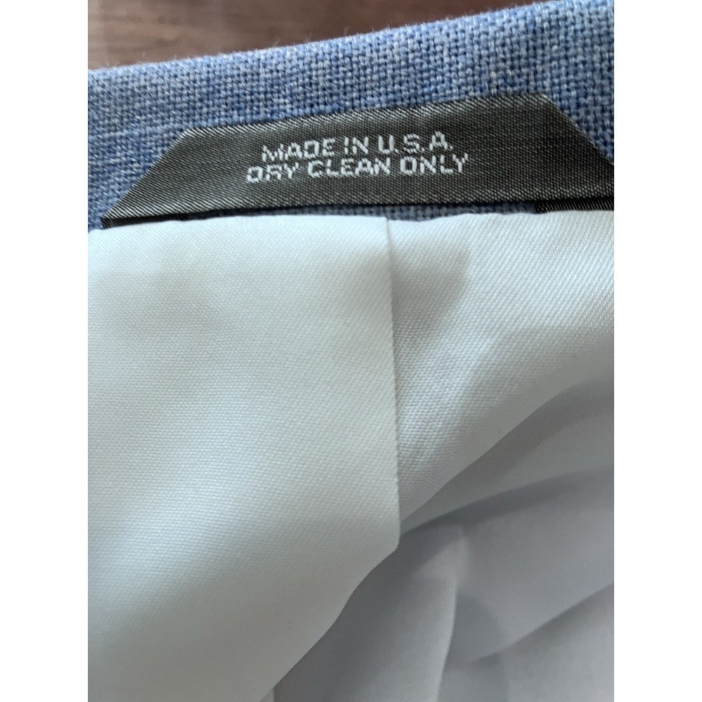 Haggar Men's Sport Coat Blazer Blue 42 Long USA Made Two Button Jacket NWT - Picture 4 of 11